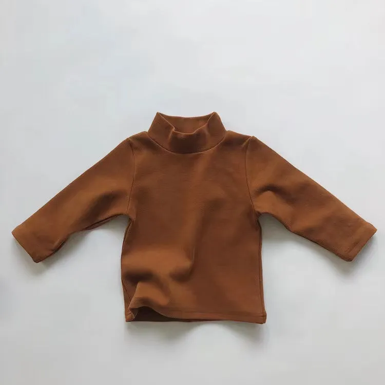 Nicola Basic Solid Color Turtleneck Top