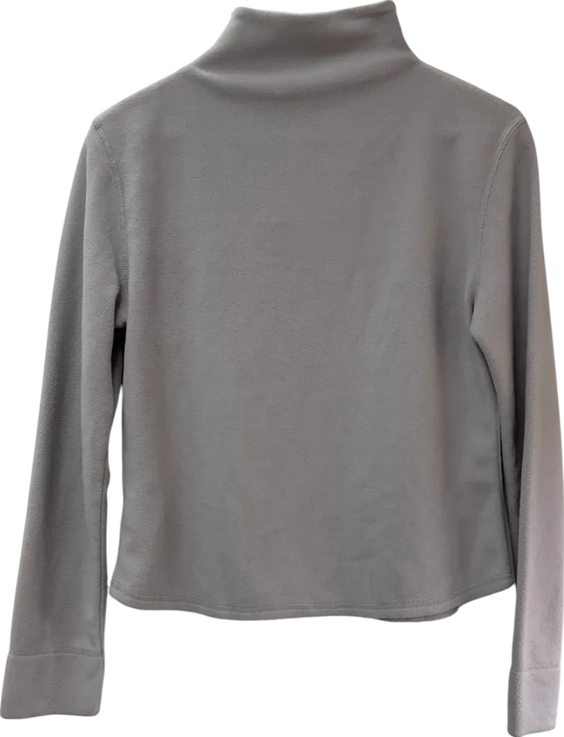 River Island Grey High Neck Fleece Top UK 16