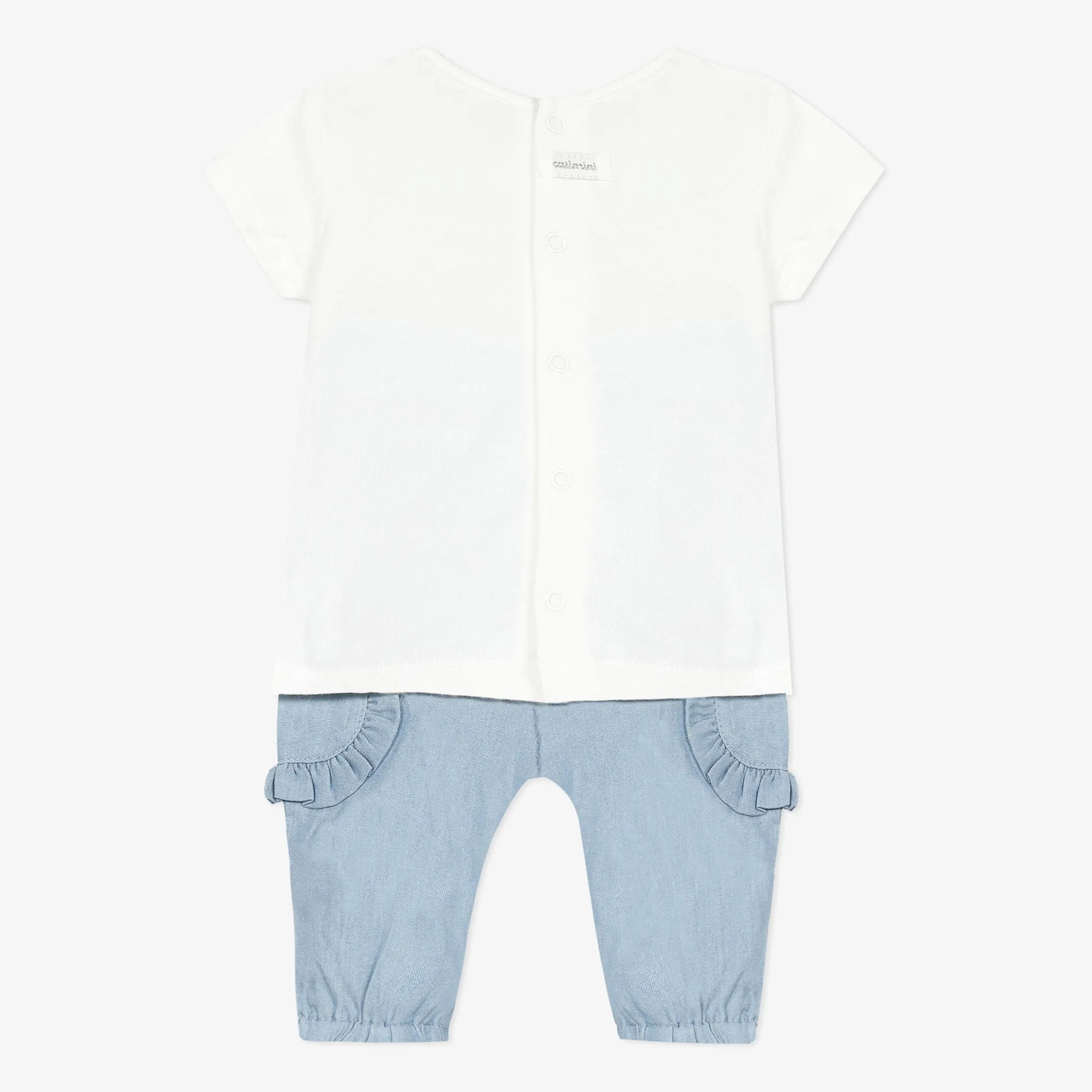 Short sleeve t-shirt and soft denim pants set