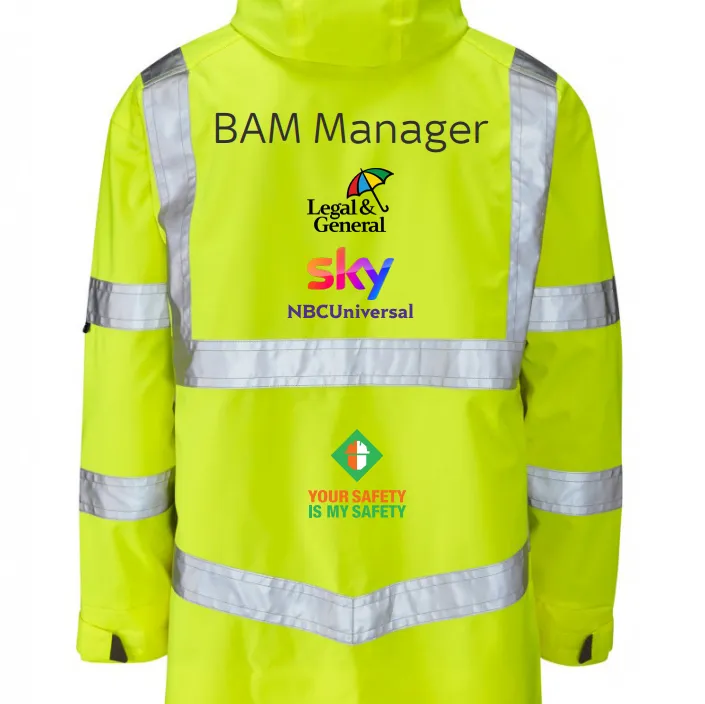 Sky Elstree Padded Hi Vis Site Jacket