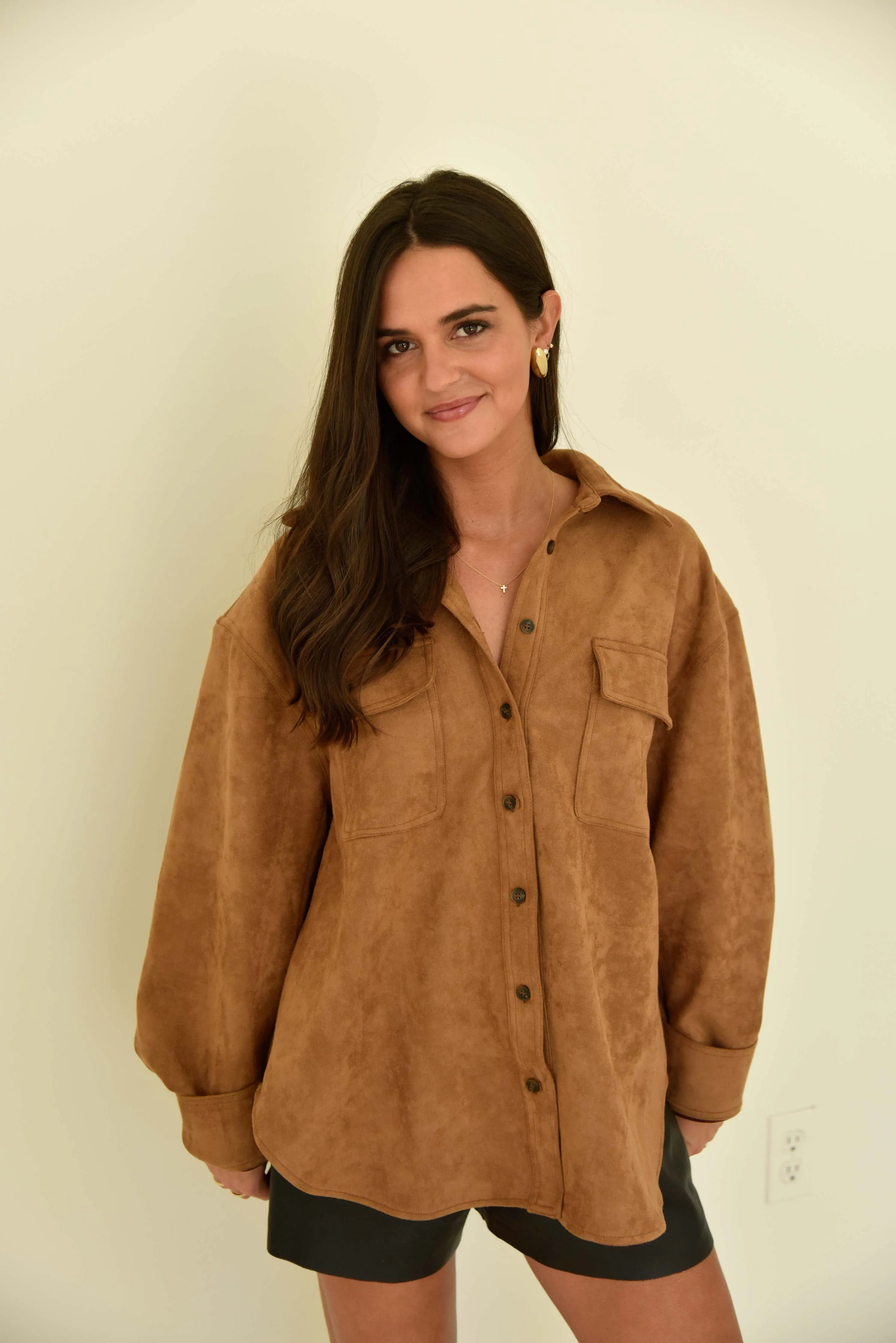 Suede Shirt Jacket