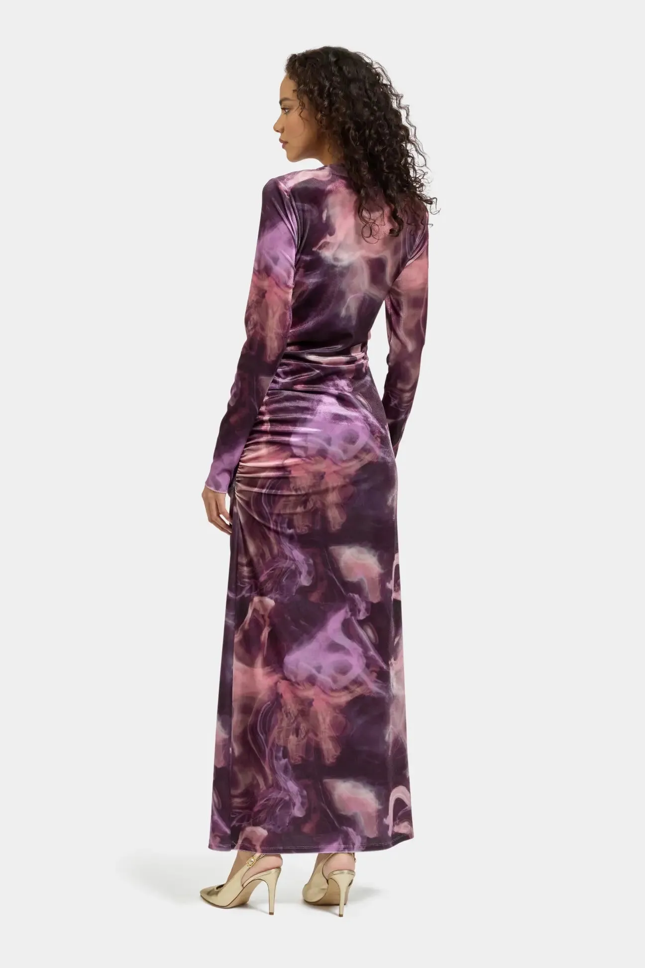 Tasili Dress in Purple Marble