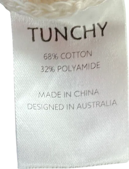 tunchy White Josie Knitted Mini Dress UK XS