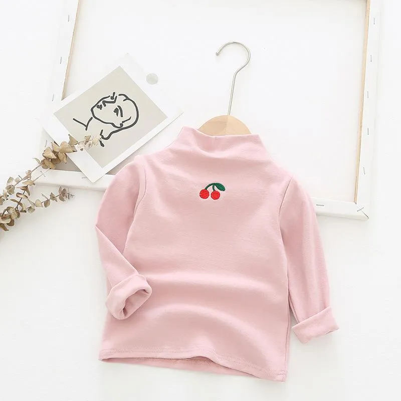 Twin Cherry Turtleneck Top