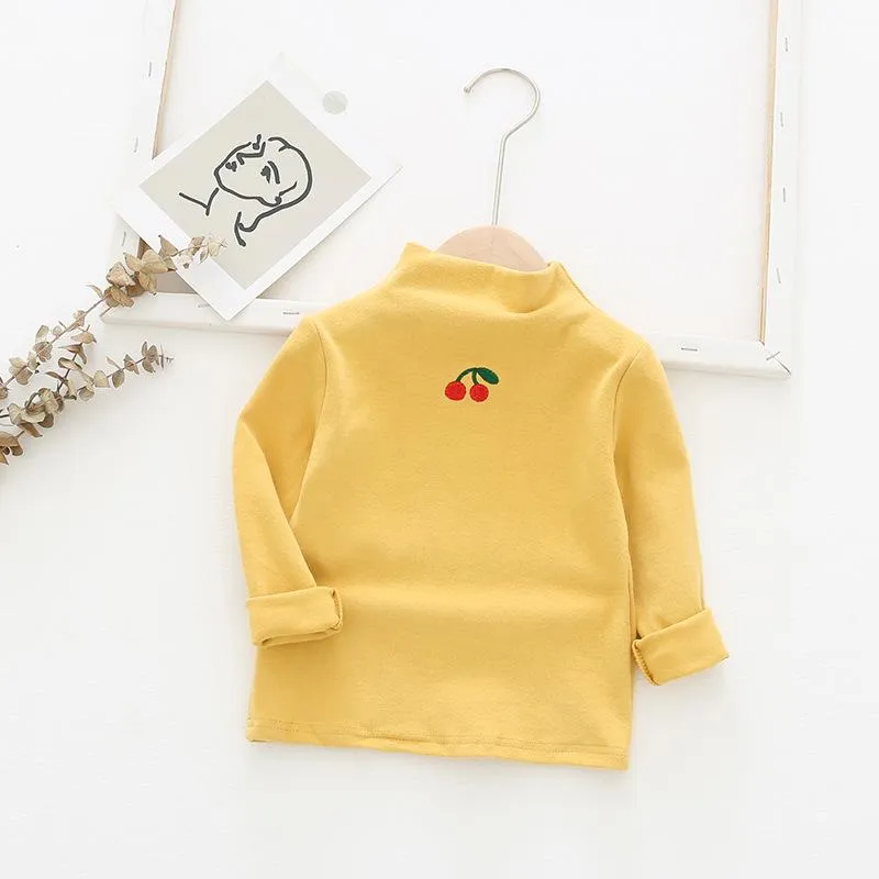 Twin Cherry Turtleneck Top
