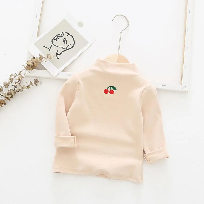 Twin Cherry Turtleneck Top