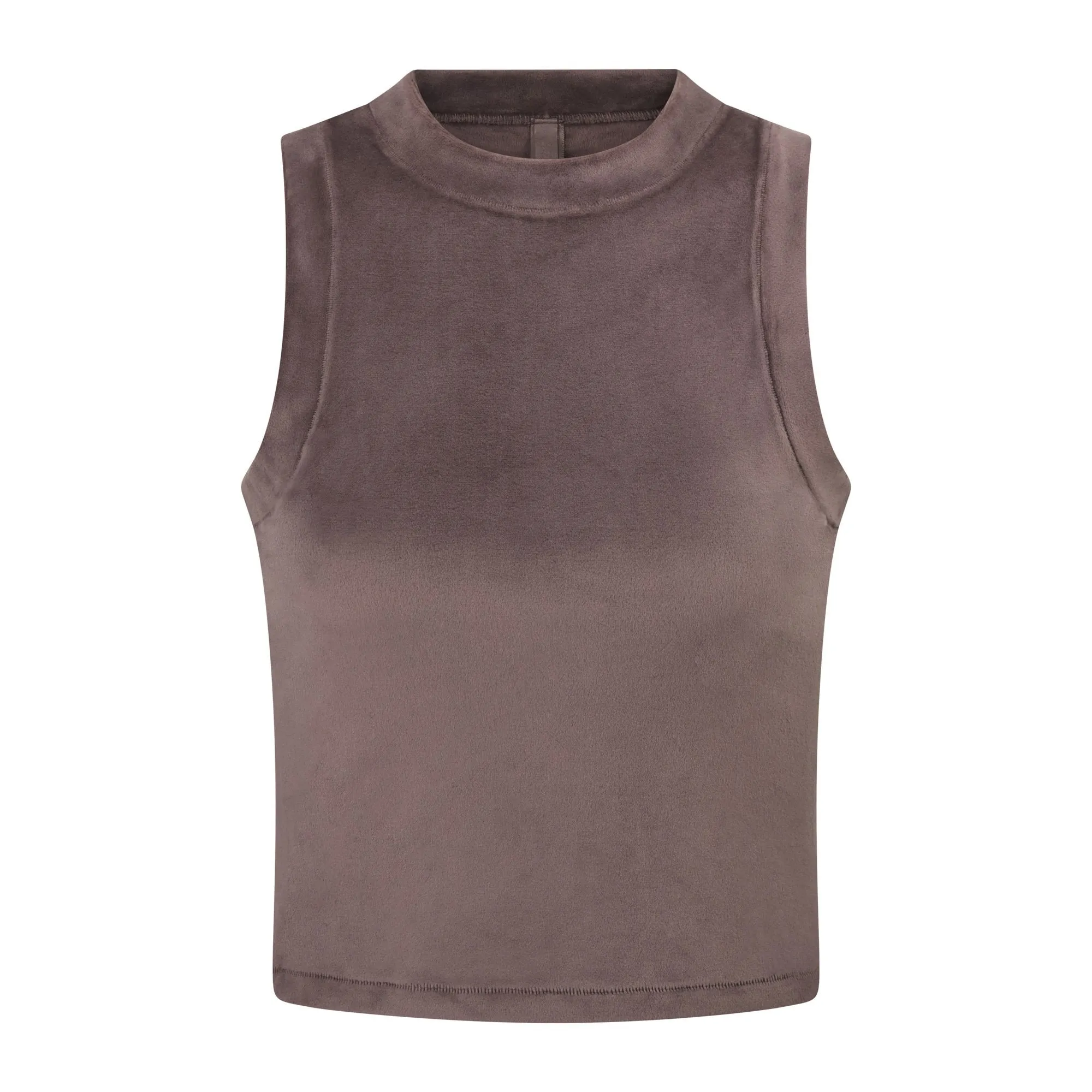 VELOUR CREW NECK TANK | AMETHYST
