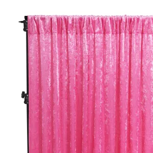 Velvet 14ft H x 52" W Drape/Backdrop Curtain Panel - Fuchsia