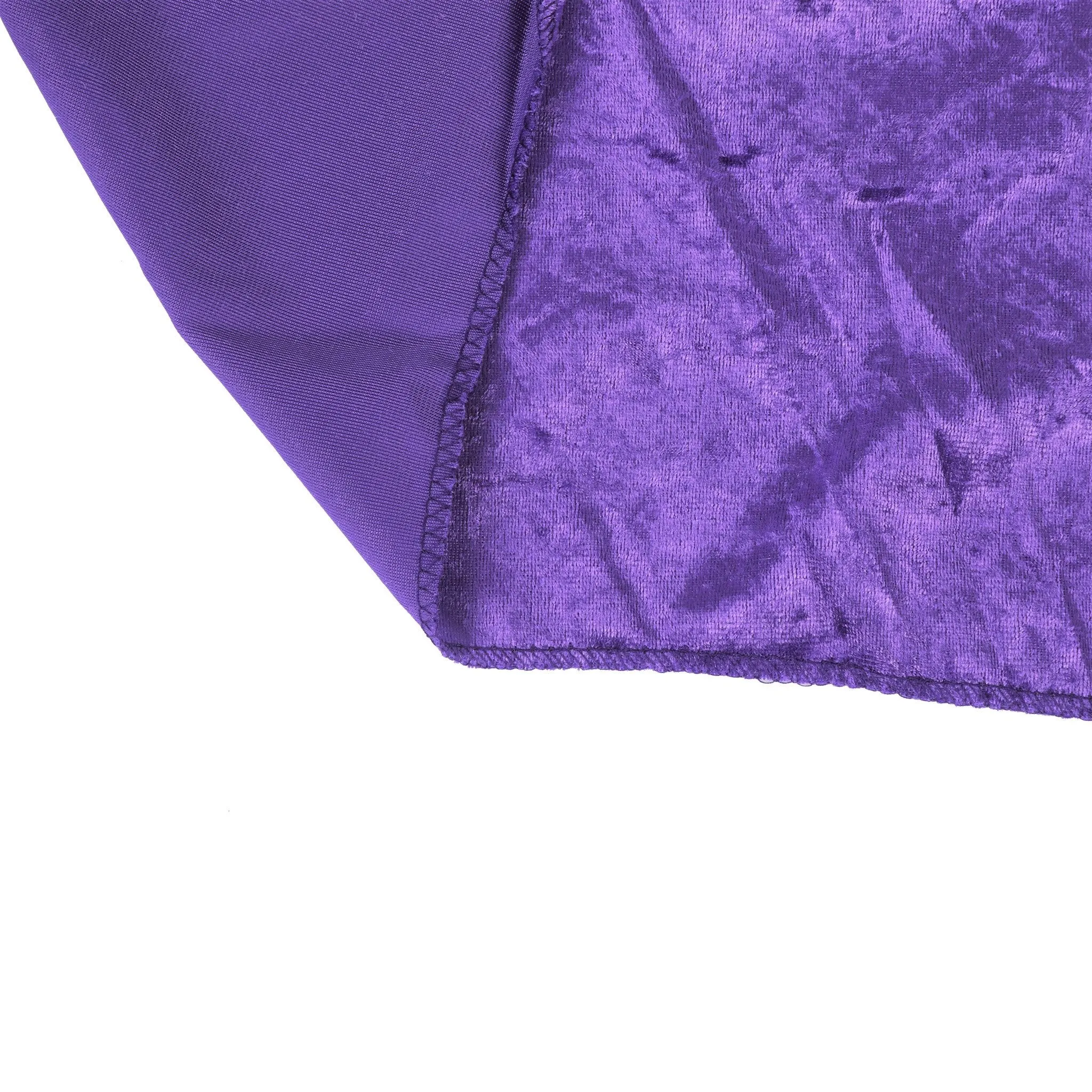 Velvet 14ft H x 52" W Drape/Backdrop Curtain Panel - Purple