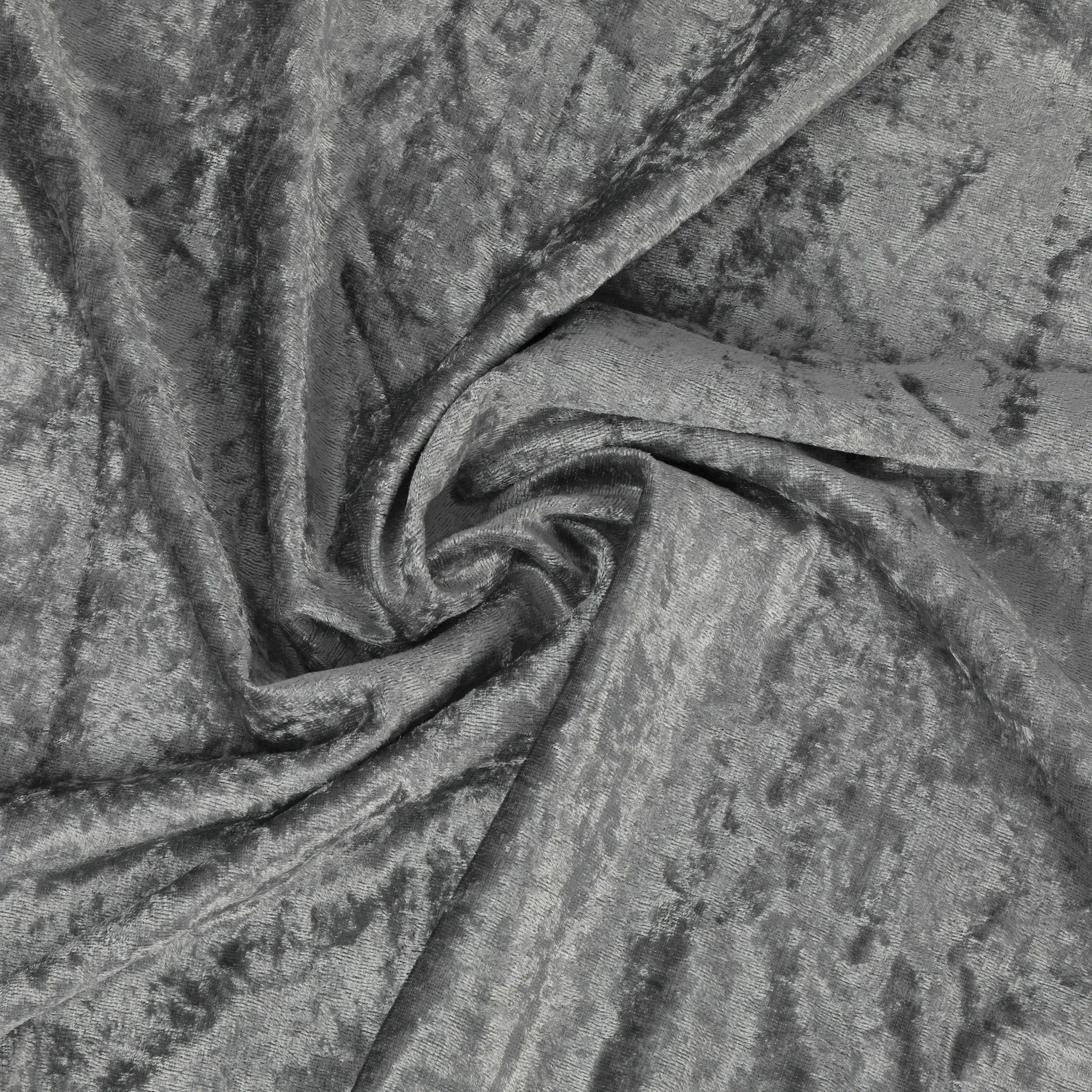 Velvet 16ft H x 52" W Drape/Backdrop Curtain Panel - Charcoal