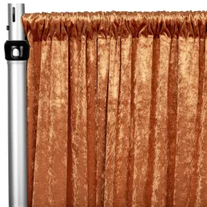 Velvet 16ft H x 52" W Drape/Backdrop Curtain Panel - Rust