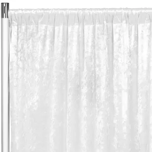 Velvet 18ft H x 52" W Drape/Backdrop Curtain Panel - White