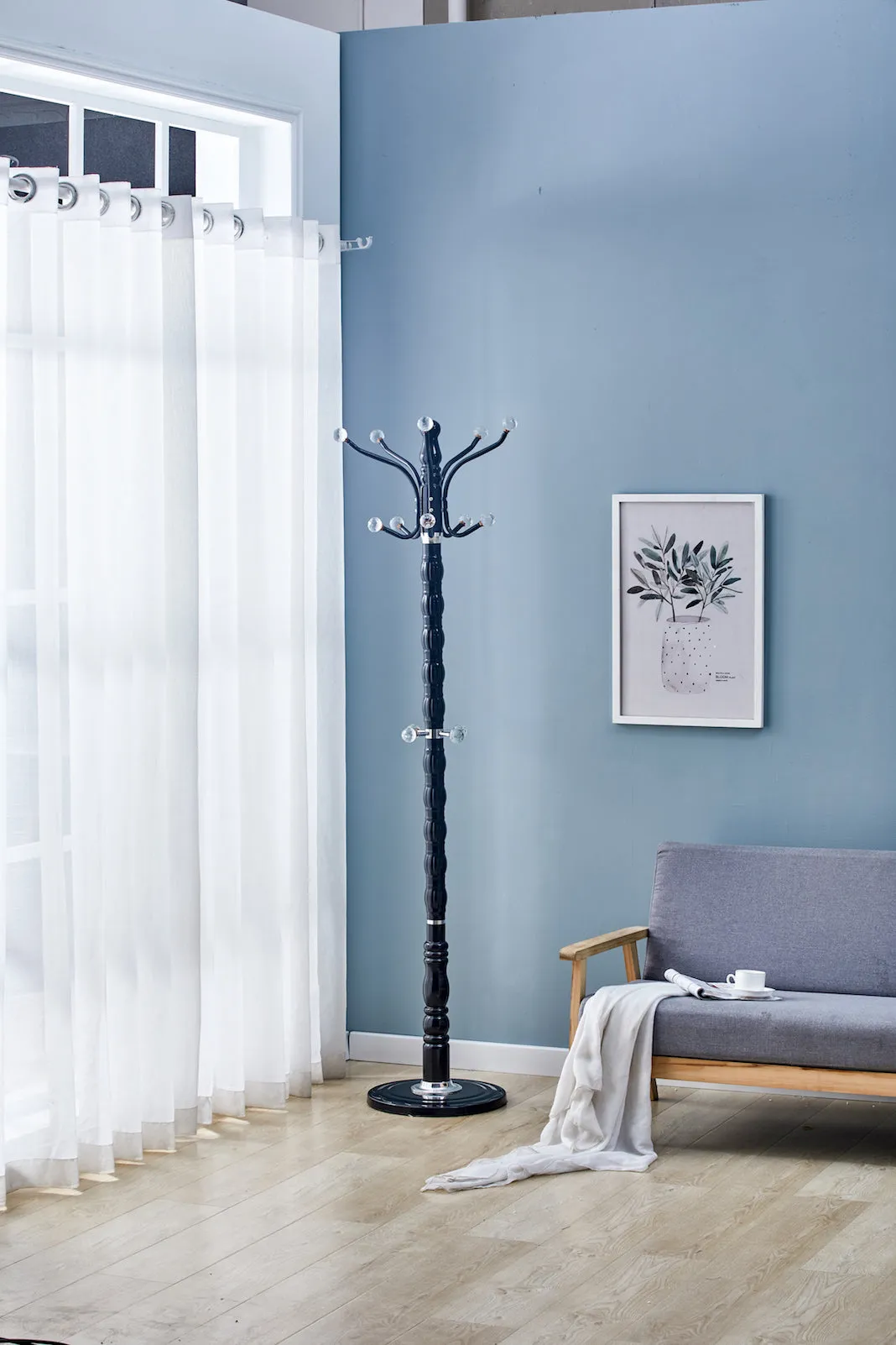 VETRO Sturdy Coat Hanger Colours: Black, Brown, Cream, White & Grey