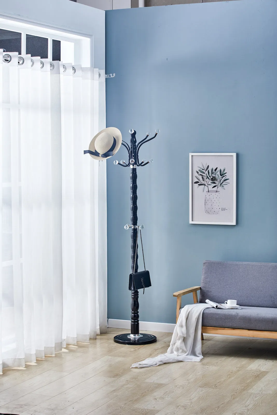 VETRO Sturdy Coat Hanger Colours: Black, Brown, Cream, White & Grey