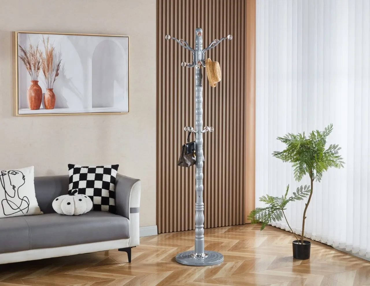 VETRO Sturdy Coat Hanger Colours: Black, Brown, Cream, White & Grey