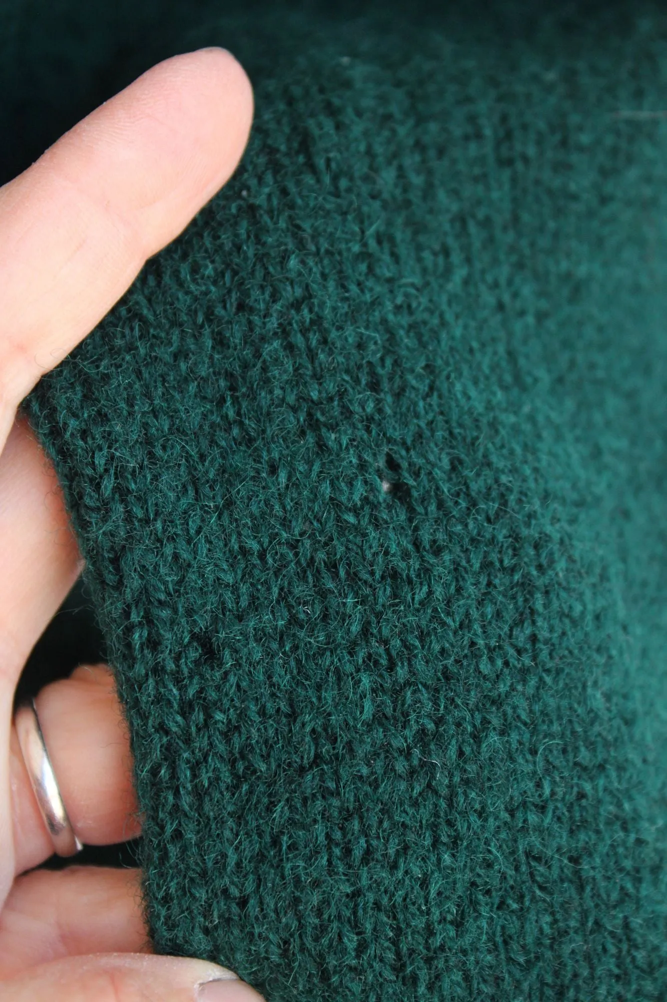 Vintage 1970s Mens Lord Jeff The Moors Green Shetland Wool Sweater, Unisex